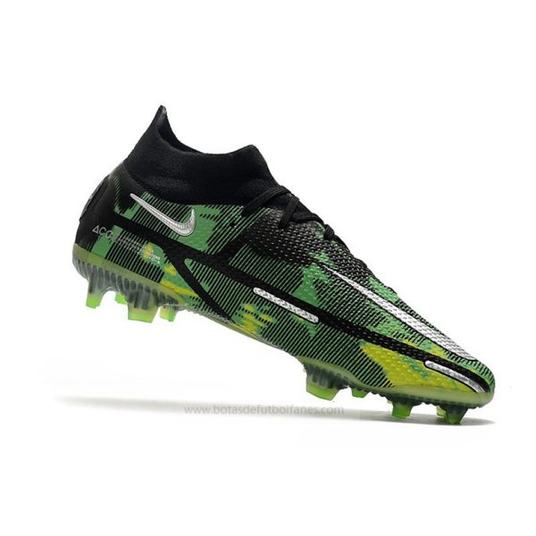 Nike Phantom GT Elite Dynamic Fit FG Negro Plata Verde